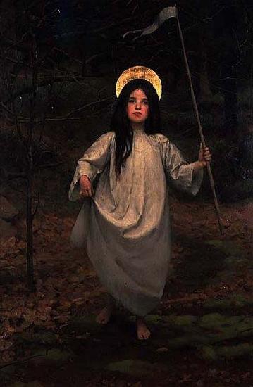 Thomas Cooper Gotch The Flag oil painting image